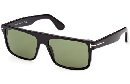 Gafas de Sol - Tom Ford - PHILIPPE-02 FT0999 - 01N  SHINY BLACK // LIGHT GREEN