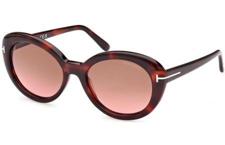 Lunettes de soleil - Tom Ford - LILY-02 FT1009 - 54B  HAVANA RED // GREY GRADIENT