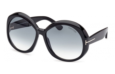 Gafas de Sol - Tom Ford - ANNABELLE FT1010 - 01B  SHINY BLACK // GREY GRADIENT