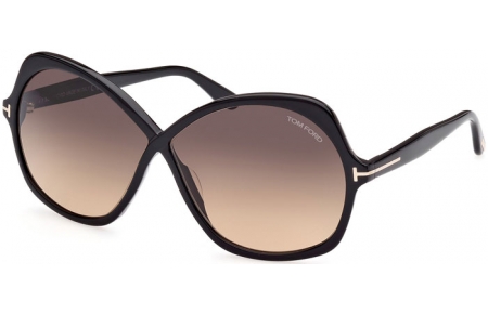 Gafas de Sol - Tom Ford - ROSEMIN FT1013 - 01B  SHINY BLACK // GREY GRADIENT