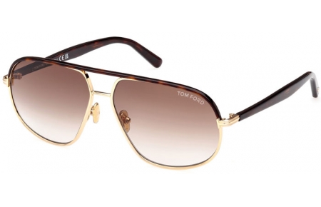 Gafas de Sol - Tom Ford - MAXWELL FT1019 - 30F  SHINY GOLD HAVANA // BROWN GRADIENT