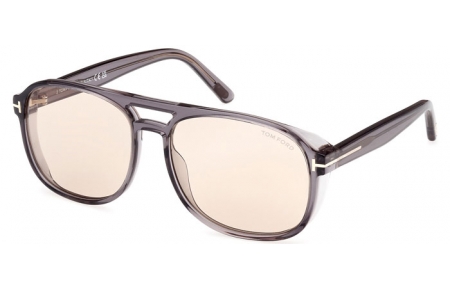 Gafas de Sol - Tom Ford - ROSCO FT1022 - 20E  TRANSPARENT GREY // BROWN PHOTOCROMIC