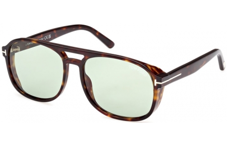 Gafas de Sol - Tom Ford - ROSCO FT1022 - 52N  DARK HAVANA // LIGHT GREEN