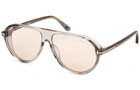 Gafas de Sol - Tom Ford - MARCUS FT1023 - 93E  SHINY TRANSPARENT GREEN // BROWN PHOTOCROMIC