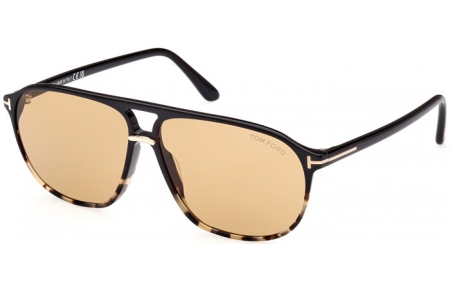 Gafas de Sol - Tom Ford - BRUCE FT1026 - 05E  BLACK HAVANA // LIGHT BROWN