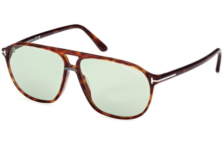 Gafas de Sol - Tom Ford - BRUCE FT1026 - 54N  HAVANA RED // LIGHT GREEN