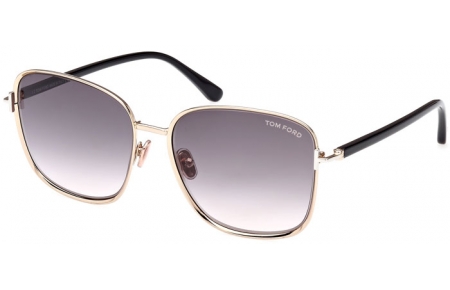 Gafas de Sol - Tom Ford - FERN FT1029 - 28B  SHINY GOLD // GREY GRADIENT