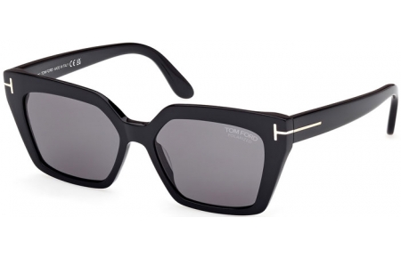 Gafas de Sol - Tom Ford - WINONA FT1030 - 01D  SHINY BLACK // GREY POLARIZED