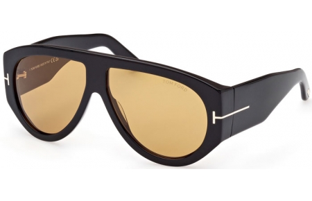 Gafas de Sol - Tom Ford - BRONSON FT1044 - 01E  SHINY BLACK // LIGHT BROWN