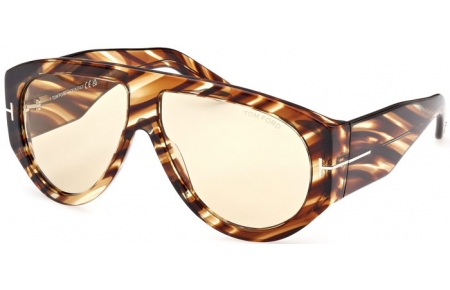 Gafas de Sol - Tom Ford - BRONSON FT1044 - 56E  HAVANA // LIGHT BROWN