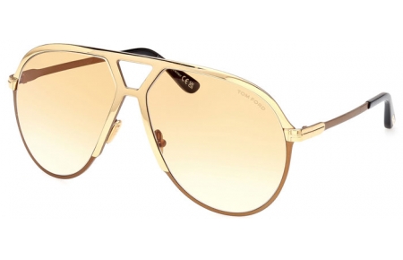 Gafas de Sol - Tom Ford - XAVIER FT1060 - 30F  SHINY GOLD // LIGHT BROWN GRADIENT