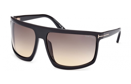 Gafas de Sol - Tom Ford - CLINT-02 FT1066 - 01B  SHINY BLACK // GREY GRADIENT