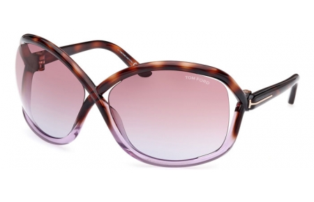 Gafas de Sol - Tom Ford - BETTINA FT1068 - 56Z  HAVANA BROWN // VIOLET GRADIENT MIRROR