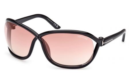 Gafas de Sol - Tom Ford - FERNANDA FT1069 - 01Z  SHINY BLACK // VIOLET GRADIENT MIRROR