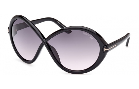 Gafas de Sol - Tom Ford - JADA FT1070 - 01B  SHINY BLACK // GREY GRADIENT