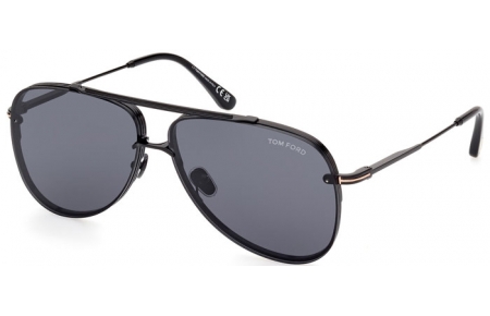 Gafas de Sol - Tom Ford - LEON FT1071 - 01A SHINY BLACK // GREY