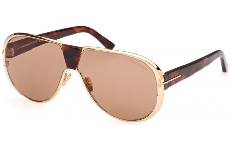 Gafas de Sol - Tom Ford - VINCENZO FT1072 - 30E  SHINY GOLD // LIGHT BROWN