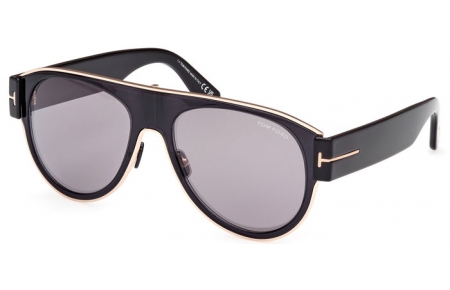 Gafas de Sol - Tom Ford - LYLE-02 FT1074 - 01C  SHINY BLACK // GREY MIRROR