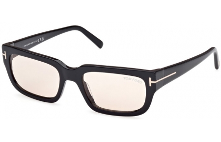 Gafas de Sol - Tom Ford - EZRA FT1075 - 01E  SHINY BLACK // BROWN PHOTOCHROMIC