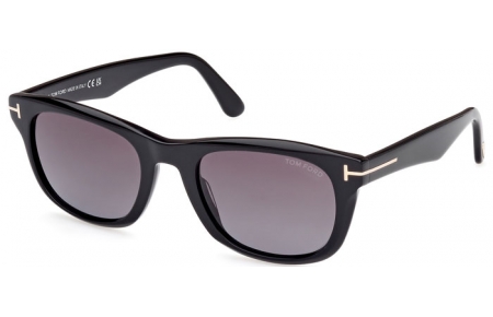 Gafas de Sol - Tom Ford - KENDEL FT1076 - 01B  SHINY BLACK // GREY GRADIENT