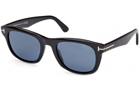 Gafas de Sol - Tom Ford - KENDEL FT1076 - 01M  SHINY BLACK // BLUE POLARIZED