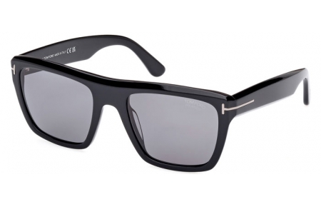 Gafas de Sol - Tom Ford - ALBERTO FT1077-N - 01D  SHINY BLACK // GREY POLARIZED