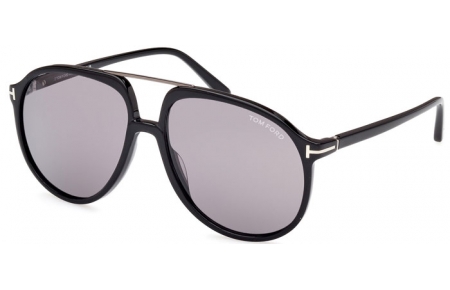 Gafas de Sol - Tom Ford - ARCHIE FT1079 - 01C  SHINY BLACK // GREY MIRROR