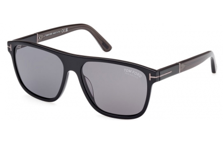 Gafas de Sol - Tom Ford - FRANCES FT1081-N - 01D  SHINY BLACK // GREY POLARIZED