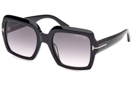 Gafas de Sol - Tom Ford - KAYA FT1082 - 01B  SHINY BLACK // GREY GRADIENT