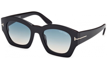 Gafas de Sol - Tom Ford - GUILLIANA FT1083 - 01P  SHINY BLACK // GREEN GRADIENT