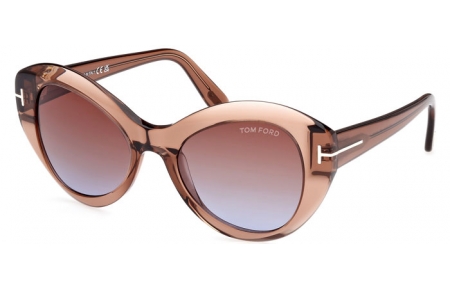 Gafas de Sol - Tom Ford - GUINEVERE FT1084 - 48F  SHINY LIGHT BROWN // BROWN GRADIENT