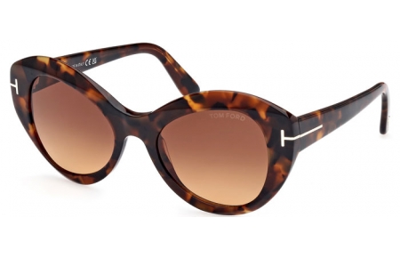 Gafas de Sol - Tom Ford - GUINEVERE FT1084 - 52F  DARK HAVANA // BROWN GRADIENT