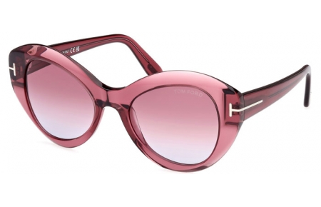 Gafas de Sol - Tom Ford - GUINEVERE FT1084 - 66Y  SHINY RED // VIOLET GRADIENT