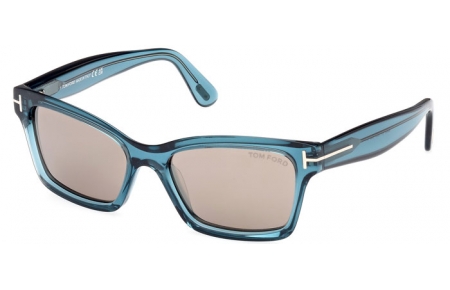 Gafas de Sol - Tom Ford - MIKEL FT1085 - 90L  SHINY BLUE // ROVIEX MIRROR