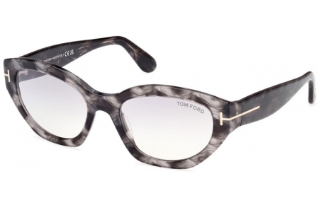 Gafas de Sol - Tom Ford - PENNY FT1086 - 55C  HAVANA GREY // GREY MIRROR