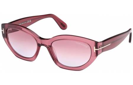 Gafas de Sol - Tom Ford - PENNY FT1086 - 66Y  SHINY TRANSPARENT RED // VIOLET GRADIENT