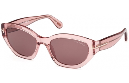 Gafas de Sol - Tom Ford - PENNY FT1086 - 72E  SHINY TRANSPARENT PINK // BROWN