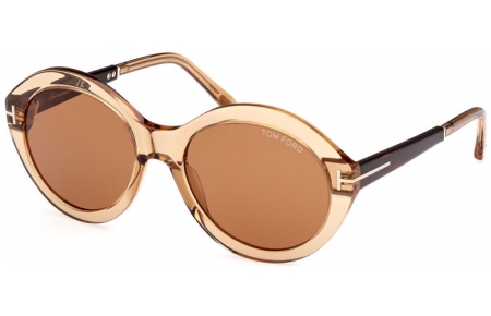 Gafas de Sol - Tom Ford - SERAPHINA FT1088 - 45E  SHINY LIGHT BROWN // BROWN