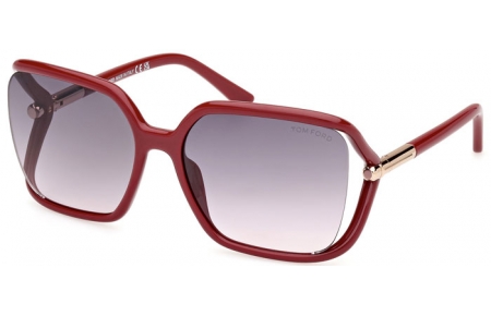 Gafas de Sol - Tom Ford - SOLANGE-02 FT1089 - 75B  SHINY BURGUNDY // GREY GRADIENT