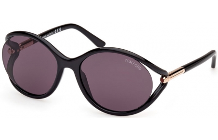 Gafas de Sol - Tom Ford - MELODY FT1090 - 01A  SHINY BLACK // GREY