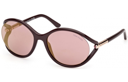 Gafas de Sol - Tom Ford - MELODY FT1090 - 48Z  SHINY DARK BROWN // PINK MIRROR