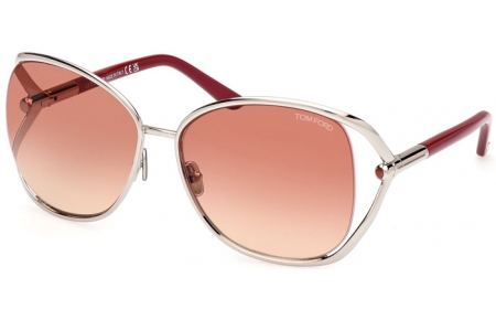 Gafas de Sol - Tom Ford - MARTA FT1091  - 16T  SHINY SILVER // BURGUNDY GRADIENT