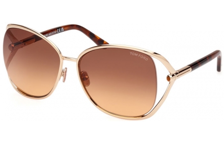 Gafas de Sol - Tom Ford - MARTA FT1091  - 28F  SHINY GOLD // BROWN GRADIENT