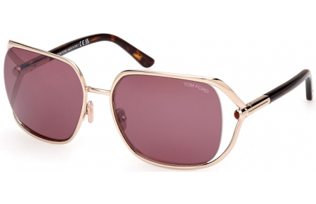 Gafas de Sol - Tom Ford - GOLDIE FT1092 - 28U  SHINY GOLD // BURGUNDY MIRROR