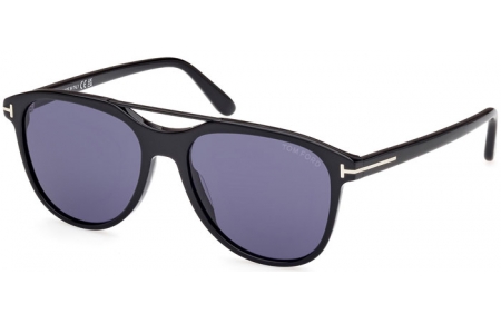 Gafas de Sol - Tom Ford - DAMIAN-02 FT1098 - 01V  SHINY BLACK // BLUE