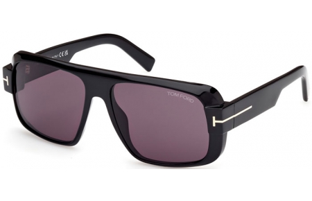 Gafas de Sol - Tom Ford - TURNER FT1101 - 01A  SHINY BLACK // GREY