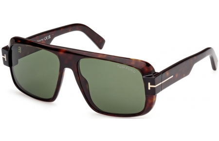 Gafas de Sol - Tom Ford - TURNER FT1101 - 52N  DARK HAVANA // GREEN