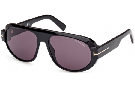 Gafas de Sol - Tom Ford - BLAKE-02 FT1102 - 01A  SHINY BLACK // GREY