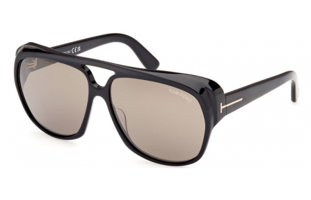 Gafas de Sol - Tom Ford - JAYDEN FT1103 - 01L  SHINY BLACK // ROVIEX MIRROR