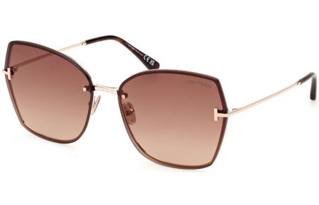 Gafas de Sol - Tom Ford - NICKIE-02 FT1107 - 28F  SHINY ROSE GOLD // BROWN GRADIENT